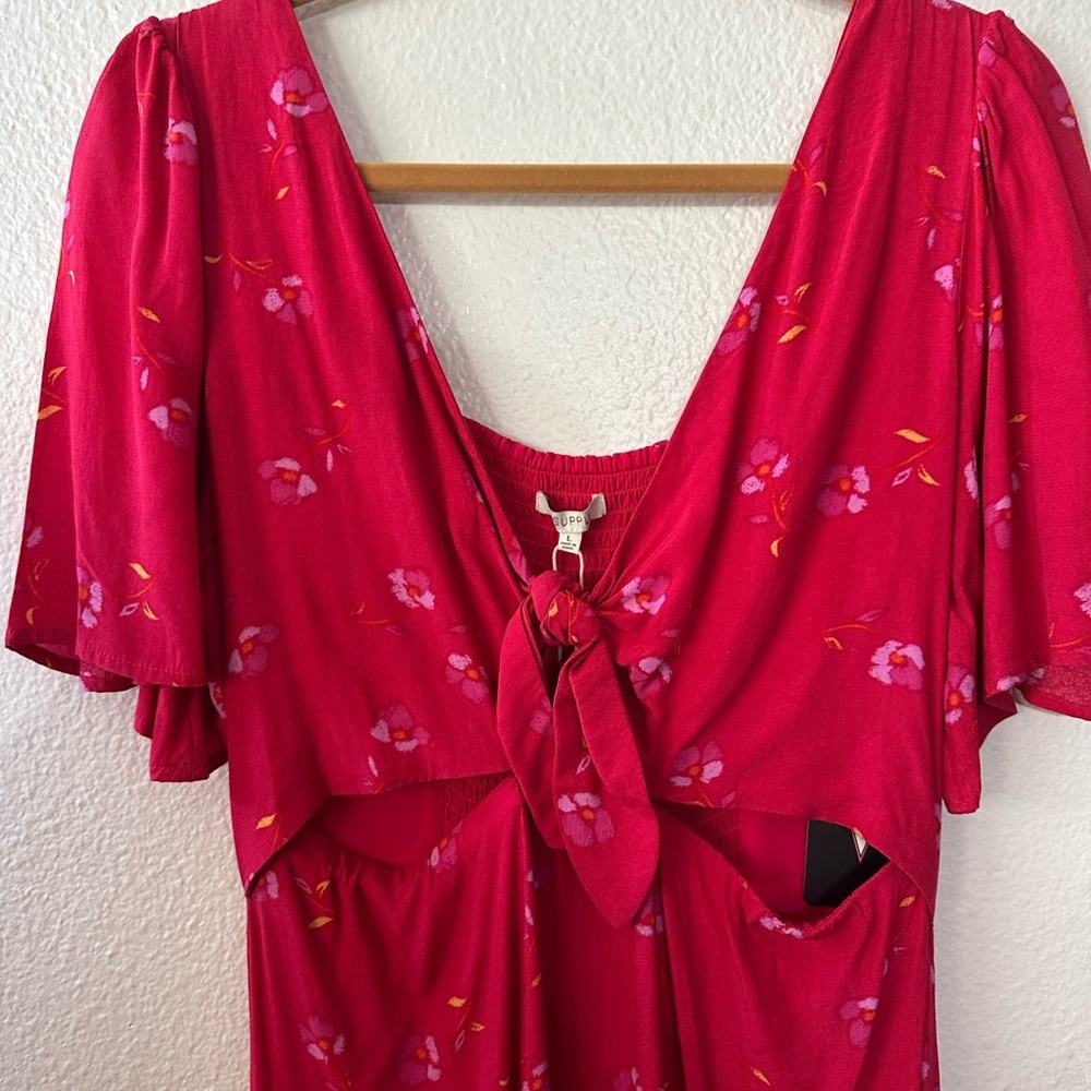 Z Supply Vibrant Red Maxi Dress - Picture 7 of 9